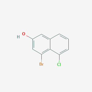 molecular formula C10H6BrClO B8227463 4-Bromo-5-chloronaphthalen-2-ol 