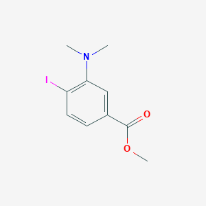 molecular formula C10H12INO2 B8227472 Methyl 3-(dimethylamino)-4-iodobenzoate 