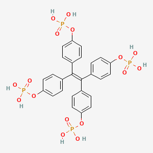 molecular formula C26H24O16P4 B8227475 4-(1,2,2-Tris(4-(phosphonooxy)phenyl)vinyl)phenyl dihydrogen phosphate 