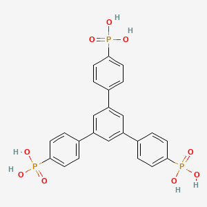 molecular formula C24H21O9P3 B8227483 [4-[3,5-Bis(4-phosphonophenyl)phenyl]phenyl]phosphonic acid 