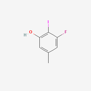 molecular formula C7H6FIO B8227504 3-Fluoro-2-iodo-5-methylphenol 