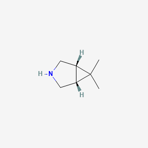 molecular formula C7H13N B8227509 (1R,5S)-6,6-dimethyl-3-azabicyclo[3.1.0]hexane 