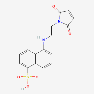 molecular formula C16H14N2O5S B8227568 1-Naphthalenesulfonic acid, 5-[[2-(2,5-dihydro-2,5-dioxo-1H-pyrrol-1-yl)ethyl]amino]- 