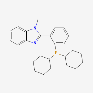 molecular formula C26H33N2P B8227594 1-Methyl-2-(2-dicyclohexylphosphinophenyl)-1h-benzoimidazole CAS No. 1357398-60-7