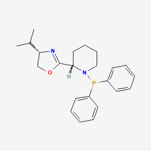 molecular formula C23H29N2OP B8227607 (S)-2-((S)-1-(Diphenylphosphanyl)piperidin-2-yl)-4-isopropyl-4,5-dihydrooxazole 