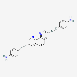 molecular formula C28H18N4 B8227616 4,4'-((1,10-Phenanthroline-3,8-diyl)bis(ethyne-2,1-diyl))dianiline 