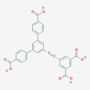 molecular formula C30H18O8 B8227620 5'-((3,5-Dicarboxyphenyl)ethynyl)-[1,1':3',1''-terphenyl]-4,4''-dicarboxylic acid 