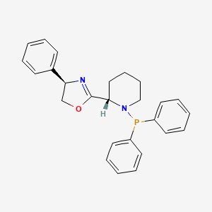 molecular formula C26H27N2OP B8227624 (R)-2-((S)-1-(Diphenylphosphanyl)piperidin-2-yl)-4-phenyl-4,5-dihydrooxazole 