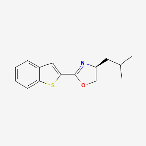molecular formula C15H17NOS B8227660 (S)-2-(Benzo[b]thiophen-2-yl)-4-isobutyl-4,5-dihydrooxazole 