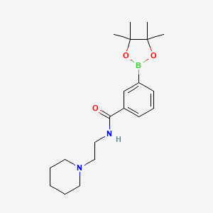 molecular formula C20H31BN2O3 B8227661 N-(2-(Piperidin-1-yl)ethyl)-3-(4,4,5,5-tetramethyl-1,3,2-dioxaborolan-2-yl)benzamide 