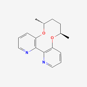 molecular formula C16H18N2O2 B8227693 (6R,9R,14aS)-6,9-Dimethyl-6,7,8,9-tetrahydro-[1,6]dioxecino[3,2-b:4,5-b']dipyridine 