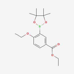molecular formula C17H25BO5 B8227701 Ethyl 4-ethoxy-3-(4,4,5,5-tetramethyl-1,3,2-dioxaborolan-2-yl)benzoate 