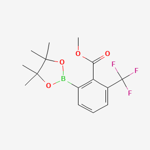 Benzoic acid, 2-(4,4,5,5-tetramethyl-1,3,2-dioxaborolan-2-yl)-6-(trifluoromethyl)-, methyl ester