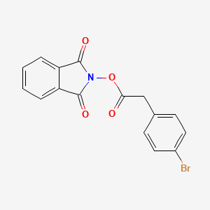 molecular formula C16H10BrNO4 B8227716 1,3-Dioxoisoindolin-2-yl 2-(4-bromophenyl)acetate 