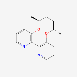 molecular formula C16H18N2O2 B8227743 (6S,9S,14aR)-6,9-Dimethyl-6,7,8,9-tetrahydro-[1,6]dioxecino[3,2-b:4,5-b']dipyridine 