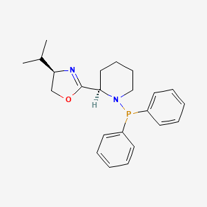 molecular formula C23H29N2OP B8227752 (R)-2-((R)-1-(Diphenylphosphanyl)piperidin-2-yl)-4-isopropyl-4,5-dihydrooxazole 