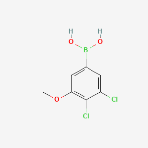 molecular formula C7H7BCl2O3 B8227774 (3,4-Dichloro-5-methoxyphenyl)boronic acid 