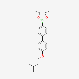 molecular formula C23H31BO3 B8227804 2-(4'-(Isopentyloxy)-[1,1'-biphenyl]-4-yl)-4,4,5,5-tetramethyl-1,3,2-dioxaborolane 