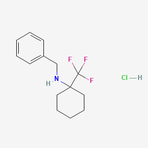 molecular formula C14H19ClF3N B8227860 N-Benzyl-1-(trifluoromethyl)cyclohexan-1-amine hydrochloride 