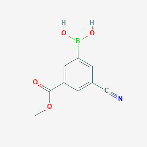molecular formula C9H8BNO4 B8227869 [3-Cyano-5-(methoxycarbonyl)phenyl]boronic acid 