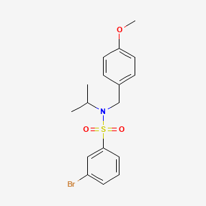 molecular formula C17H20BrNO3S B8227878 3-Bromo-N-isopropyl-N-(4-methoxybenzyl)benzenesulfonamide 