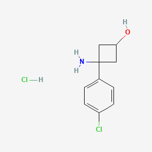 3-Amino-3-(4-chlorophenyl)cyclobutan-1-OL hydrochloride