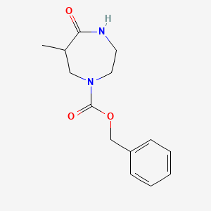 molecular formula C14H18N2O3 B8227890 Benzyl 6-methyl-5-oxo-1,4-diazepane-1-carboxylate 