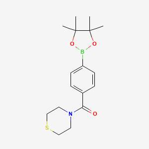 molecular formula C17H24BNO3S B8227896 (4-(4,4,5,5-Tetramethyl-1,3,2-dioxaborolan-2-yl)phenyl)(thiomorpholino)methanone 