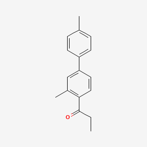 molecular formula C17H18O B8227904 1-(3,4'-Dimethyl-[1,1'-biphenyl]-4-yl)propan-1-one 