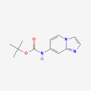 molecular formula C12H15N3O2 B8227908 tert-Butyl imidazo[1,2-a]pyridin-7-ylcarbamate 