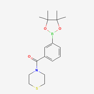 molecular formula C17H24BNO3S B8227929 (3-(4,4,5,5-Tetramethyl-1,3,2-dioxaborolan-2-yl)phenyl)(thiomorpholino)methanone 