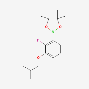 molecular formula C16H24BFO3 B8227944 2-(2-Fluoro-3-isobutoxyphenyl)-4,4,5,5-tetramethyl-1,3,2-dioxaborolane 