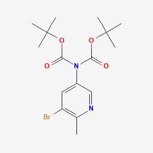 molecular formula C16H23BrN2O4 B8227965 tert-Butyl (5-bromo-6-methylpyridin-3-yl)(tert-butoxycarbonyl)carbamate 