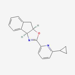 molecular formula C18H16N2O B8227980 (3aS,8aR)-2-(6-Cyclopropylpyridin-2-yl)-3a,8a-dihydro-8H-indeno[1,2-d]oxazole 