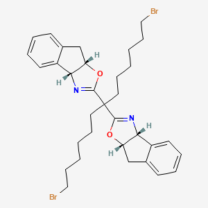molecular formula C33H40Br2N2O2 B8227985 (3aR,3a'R,8aS,8a'S)-2,2'-(1,13-Dibromotridecane-7,7-diyl)bis(3a,8a-dihydro-8H-indeno[1,2-d]oxazole) 