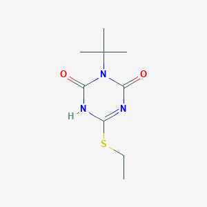 molecular formula C9H15N3O2S B8227991 3-(叔丁基)-6-(乙硫基)-1,3,5-三嗪-2,4(1H,3H)-二酮 