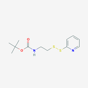 molecular formula C12H18N2O2S2 B8227993 Tert-butyl (2-(pyridin-2-yldisulfanyl)ethyl)carbamate 