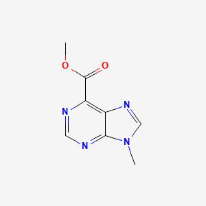 molecular formula C8H8N4O2 B8228021 Methyl 9-methyl-9H-purine-6-carboxylate 
