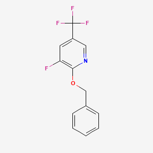 molecular formula C13H9F4NO B8228035 2-(Benzyloxy)-3-fluoro-5-(trifluoromethyl)pyridine 