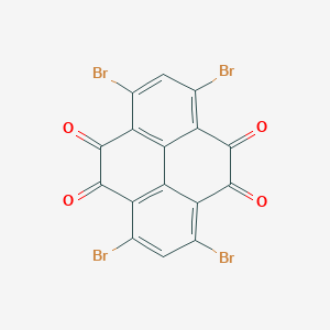 molecular formula C16H2Br4O4 B8228061 1,3,6,8-Tetrabromopyrene-4,5,9,10-tetraone 