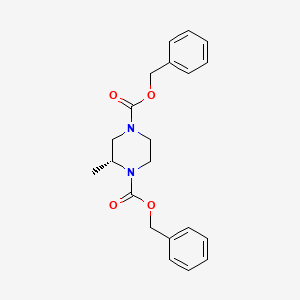 molecular formula C21H24N2O4 B8228076 (R)-dibenzyl 2-methylpiperazine-1,4-dicarboxylate 