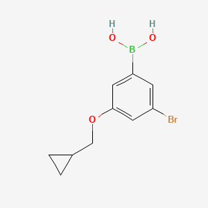 molecular formula C10H12BBrO3 B8228091 (3-Bromo-5-(cyclopropylmethoxy)phenyl)boronic acid 