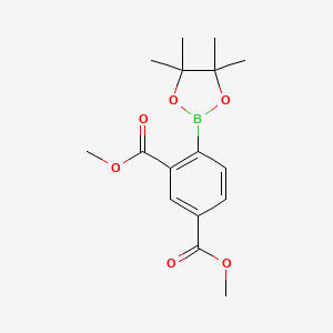 molecular formula C16H21BO6 B8228128 Dimethyl 4-(4,4,5,5-tetramethyl-1,3,2-dioxaborolan-2-yl)isophthalate 
