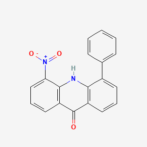 molecular formula C19H12N2O3 B8228173 4-nitro-5-phenyl-10H-acridin-9-one 