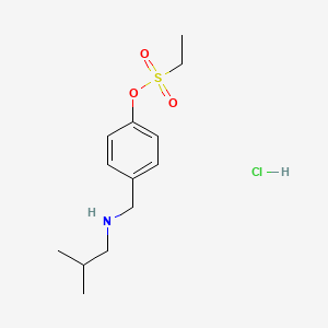 molecular formula C13H22ClNO3S B8228180 [4-[(2-Methylpropylamino)methyl]phenyl] ethanesulfonate;hydrochloride 