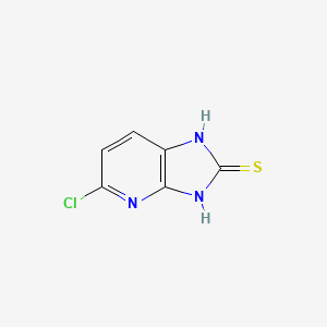 molecular formula C6H4ClN3S B8228228 5-chloro-1H,2H,3H-imidazo[4,5-b]pyridine-2-thione CAS No. 40851-97-6