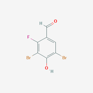 molecular formula C7H3Br2FO2 B8228262 3,5-Dibromo-2-fluoro-4-hydroxybenzaldehyde 
