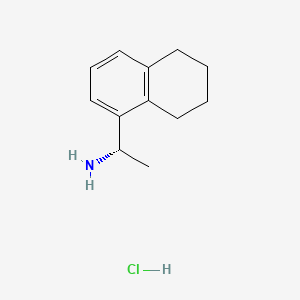 molecular formula C12H18ClN B8228330 (S)-1-(5,6,7,8-Tetrahydronaphthalen-1-yl)ethan-1-amine hydrochloride 