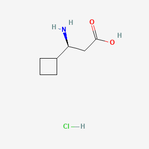 molecular formula C7H14ClNO2 B8228349 (S)-3-Amino-3-cyclobutylpropanoic acid hydrochloride 