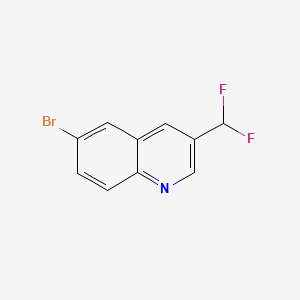 molecular formula C10H6BrF2N B8228382 6-Bromo-3-(difluoromethyl)quinoline 